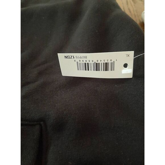 New XL Amazon Essentials Black Long Sleeve Full Zip Sweatshirt Jacket w/ Pockets - Picture 5 of 5